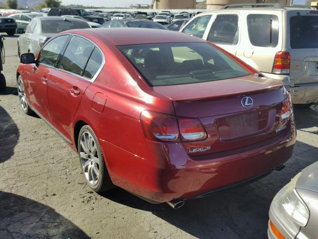 JTHBN96S665009206 - 2006 LEXUS GS GENERAT RED photo 3