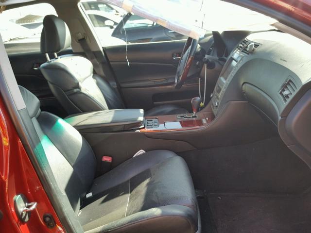 JTHBN96S665009206 - 2006 LEXUS GS GENERAT RED photo 5