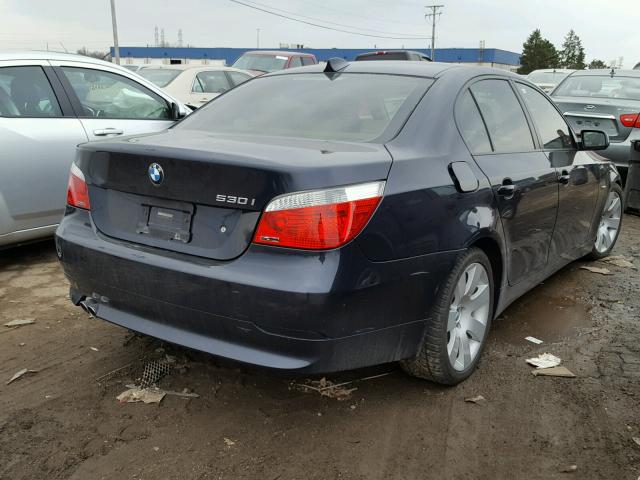 WBANE73507B996631 - 2007 BMW 530 I BLUE photo 4