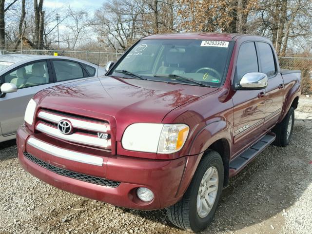 5TBDT44106S553619 - 2006 TOYOTA TUNDRA DOU BURGUNDY photo 2