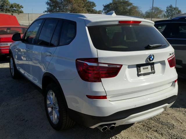 5UXWZ7C50F0M83450 - 2015 BMW X3 SDRIVE2 WHITE photo 3