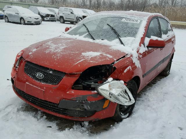 KNADE243796542836 - 2009 KIA RIO 5 SX RED photo 2