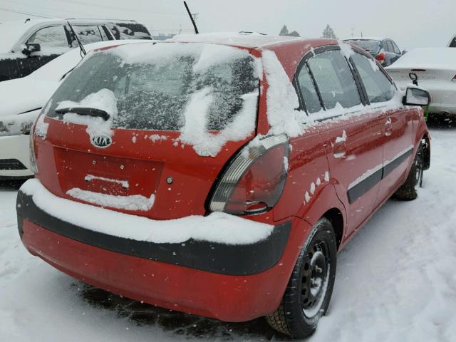 KNADE243796542836 - 2009 KIA RIO 5 SX RED photo 4