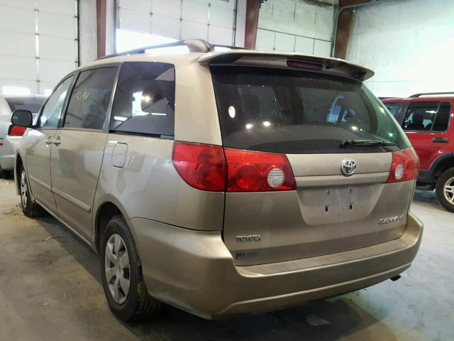 5TDZA23C86S482101 - 2006 TOYOTA SIENNA CE GOLD photo 3