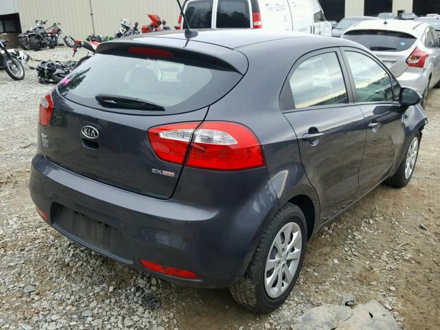 KNADN5A38C6038227 - 2012 KIA RIO EX GRAY photo 4