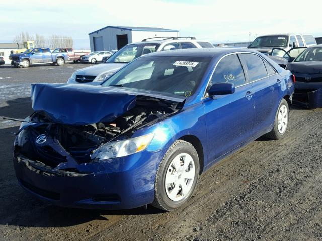 4T4BE46K78R019712 - 2008 TOYOTA CAMRY CE BLUE photo 2