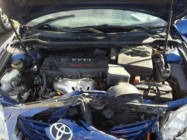 4T4BE46K78R019712 - 2008 TOYOTA CAMRY CE BLUE photo 7