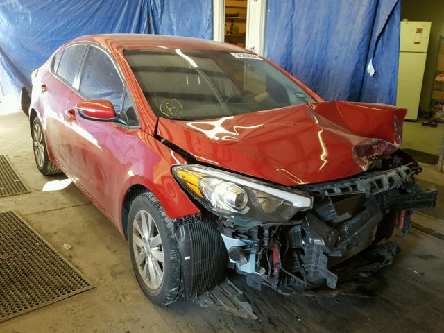 KNAFX4A67E5159556 - 2014 KIA FORTE LX RED photo 1