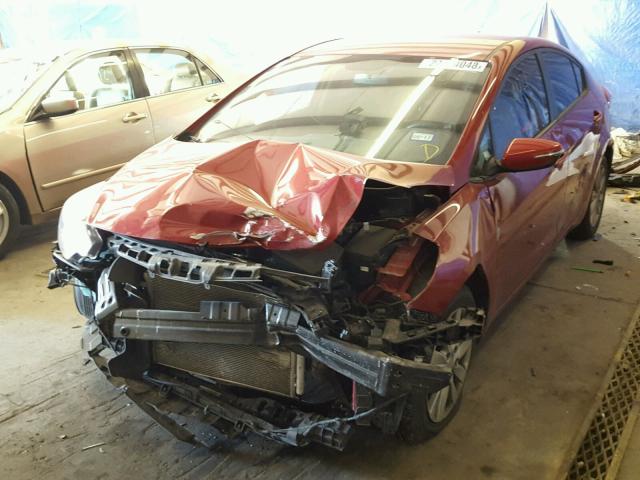 KNAFX4A67E5159556 - 2014 KIA FORTE LX RED photo 2