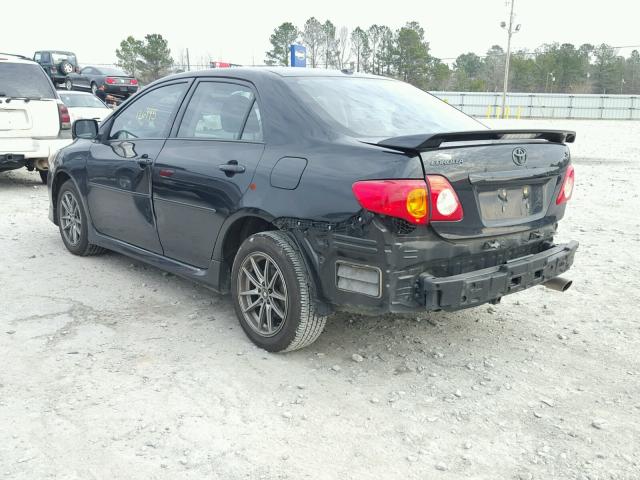 2T1BU4EE7AC462507 - 2010 TOYOTA COROLLA BA BLACK photo 3