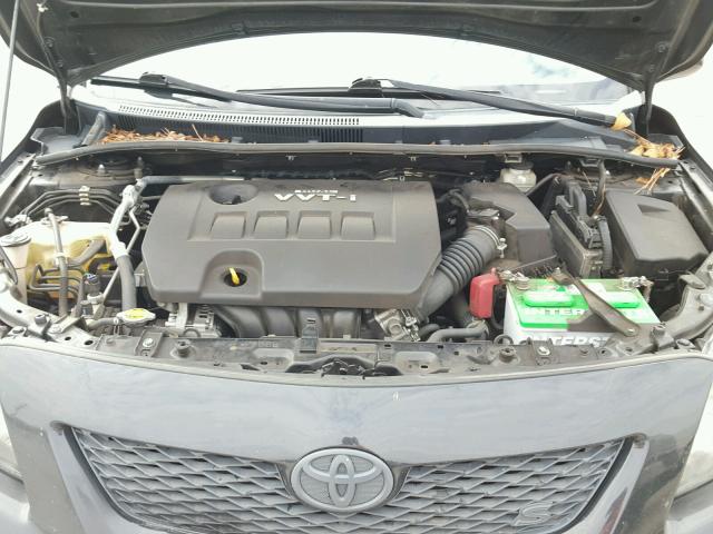 2T1BU4EE7AC462507 - 2010 TOYOTA COROLLA BA BLACK photo 7