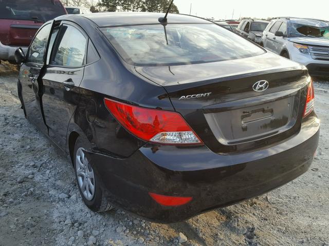 KMHCT4AE7DU583182 - 2013 HYUNDAI ACCENT GLS BLACK photo 3