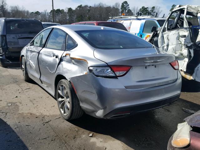 1C3CCCBB5FN559368 - 2015 CHRYSLER 200 S SILVER photo 3