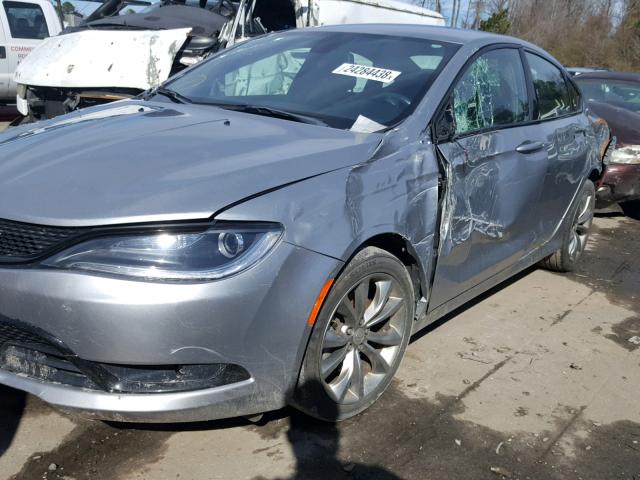 1C3CCCBB5FN559368 - 2015 CHRYSLER 200 S SILVER photo 9