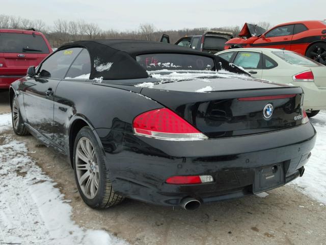 WBAEK13547CN82316 - 2007 BMW 650 I BLACK photo 3