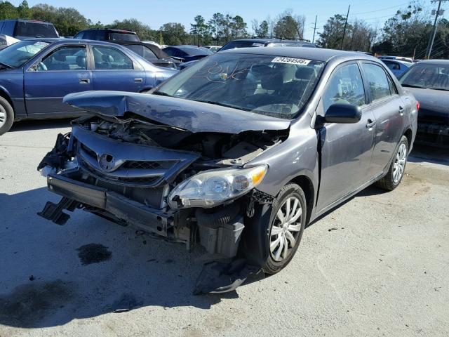 5YFBU4EE2CP014856 - 2012 TOYOTA COROLLA BA GRAY photo 2