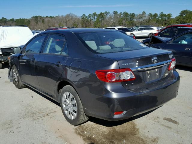 5YFBU4EE2CP014856 - 2012 TOYOTA COROLLA BA GRAY photo 3