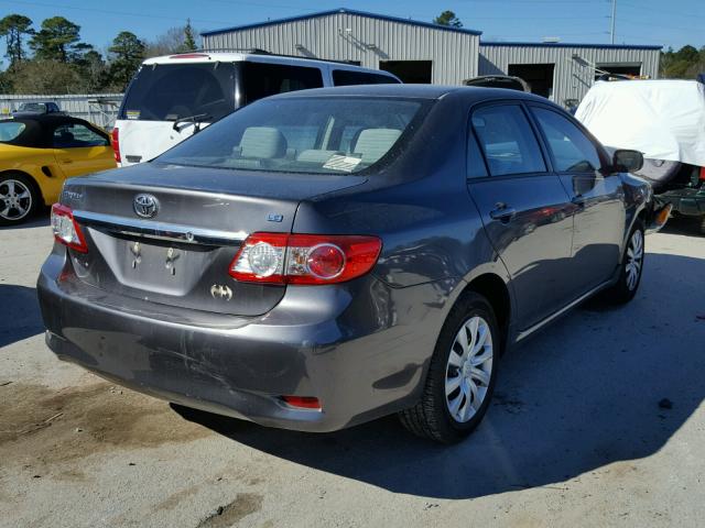 5YFBU4EE2CP014856 - 2012 TOYOTA COROLLA BA GRAY photo 4