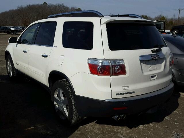 1GKEV33777J100820 - 2007 GMC ACADIA SLT WHITE photo 3