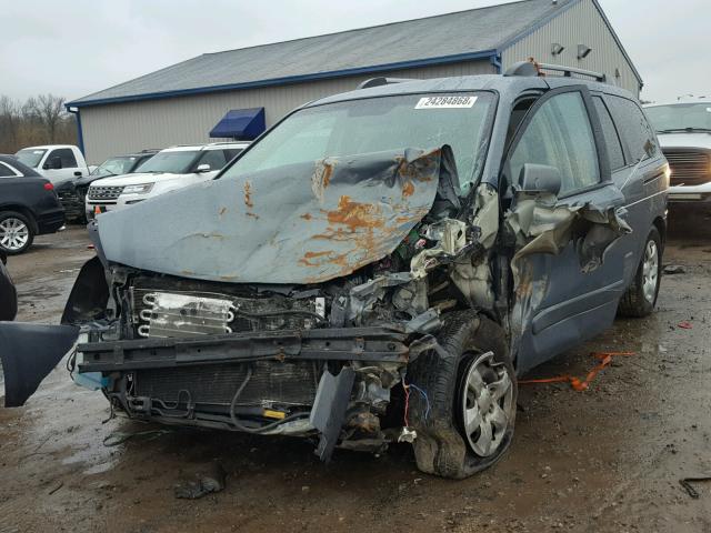 KNDMB233176110849 - 2007 KIA SEDONA EX BLUE photo 2