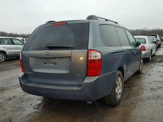 KNDMB233176110849 - 2007 KIA SEDONA EX BLUE photo 4