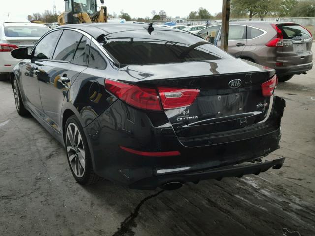 5XXGR4A60FG403949 - 2015 KIA OPTIMA SX BLACK photo 3