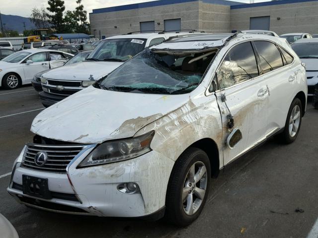 2T2ZK1BA9DC111585 - 2013 LEXUS RX 350 WHITE photo 2