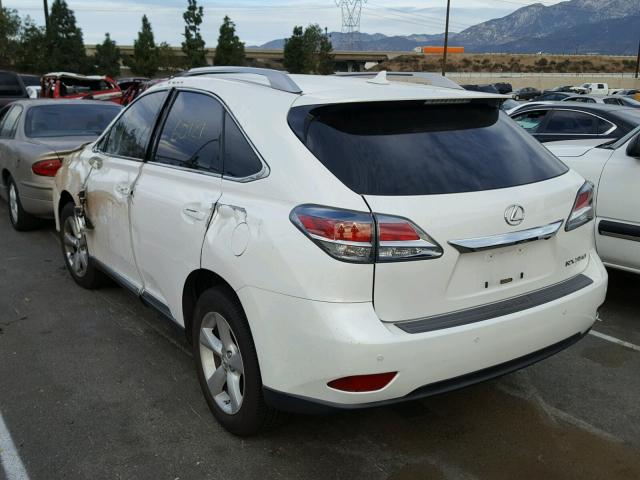 2T2ZK1BA9DC111585 - 2013 LEXUS RX 350 WHITE photo 3