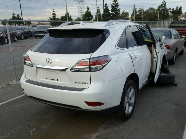 2T2ZK1BA9DC111585 - 2013 LEXUS RX 350 WHITE photo 4