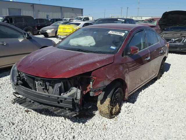 3N1AB7AP4GL640229 - 2016 NISSAN SENTRA S RED photo 2