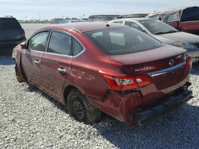 3N1AB7AP4GL640229 - 2016 NISSAN SENTRA S RED photo 3