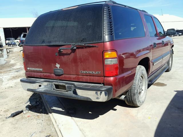 1GNEC16Z92J333763 - 2002 CHEVROLET SUBURBAN C MAROON photo 4