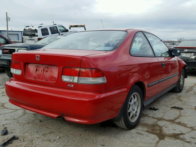 1HGEJ7228XL072293 - 1999 HONDA CIVIC HX RED photo 4