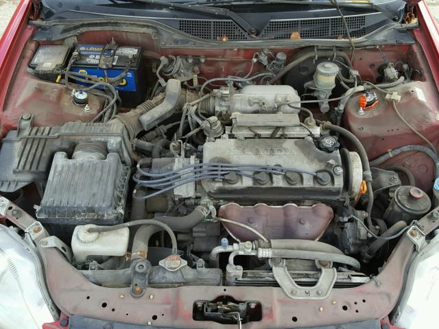 1HGEJ7228XL072293 - 1999 HONDA CIVIC HX RED photo 7