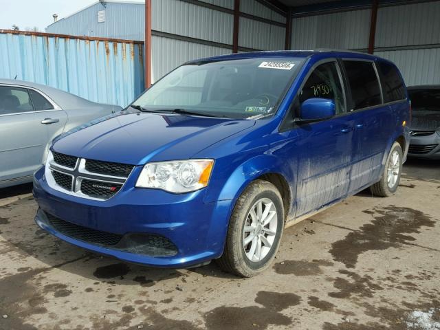 2C4RDGCG8DR782282 - 2013 DODGE GRAND CARA BLUE photo 2