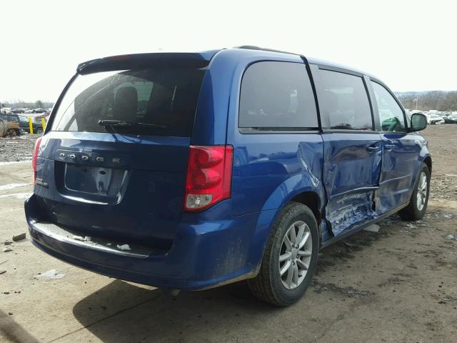 2C4RDGCG8DR782282 - 2013 DODGE GRAND CARA BLUE photo 4