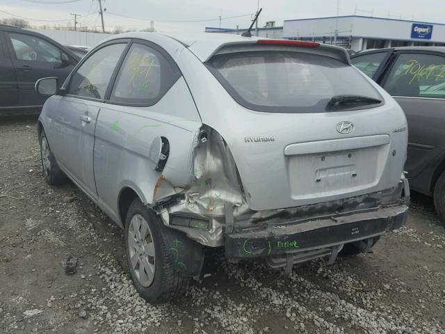 KMHCM3AC7AU154805 - 2010 HYUNDAI ACCENT BLU SILVER photo 3