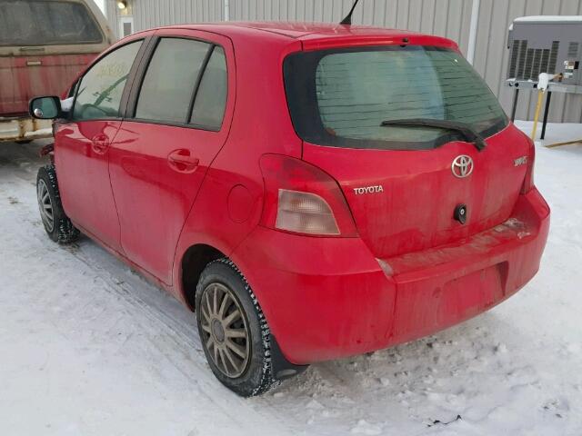 JTDKT923775038818 - 2007 TOYOTA YARIS RED photo 3