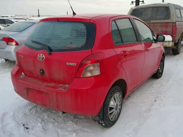 JTDKT923775038818 - 2007 TOYOTA YARIS RED photo 4