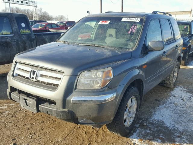 2HKYF18467H520764 - 2007 HONDA PILOT EX GRAY photo 2