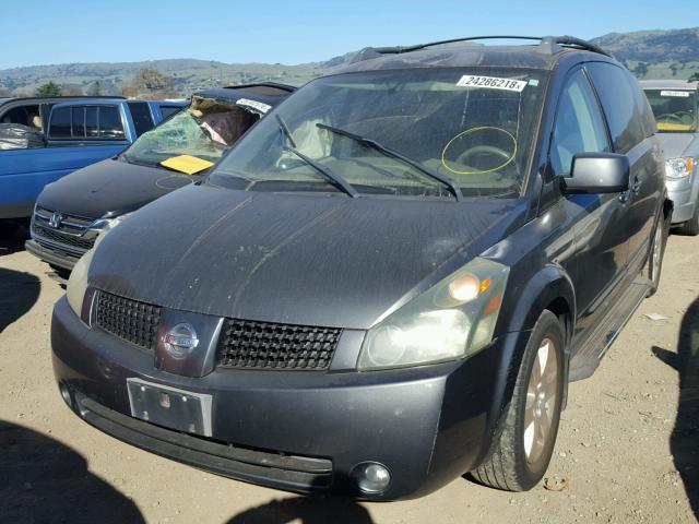 5N1BV28U84N323763 - 2004 NISSAN QUEST S CHARCOAL photo 2