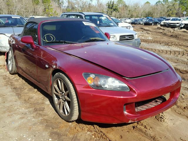 JHMAP21404S000960 - 2004 HONDA S2000 RED photo 1