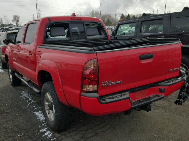 5TELU42N48Z489824 - 2008 TOYOTA TACOMA DOU RED photo 3