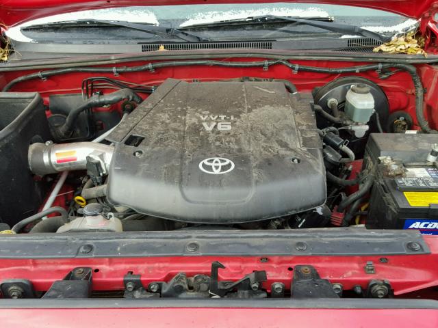 5TELU42N48Z489824 - 2008 TOYOTA TACOMA DOU RED photo 7