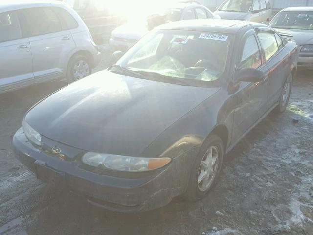 1G3NL52E11C282720 - 2001 OLDSMOBILE ALERO GL BLACK photo 2