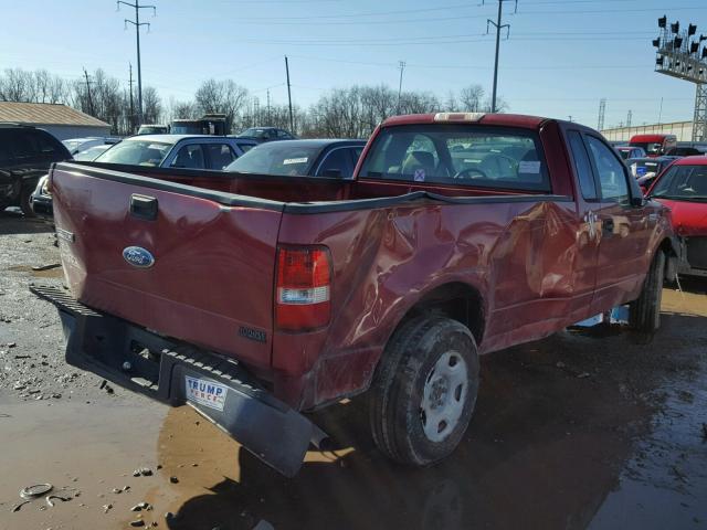 1FTRF12287NA19421 - 2007 FORD F150 BURGUNDY photo 4