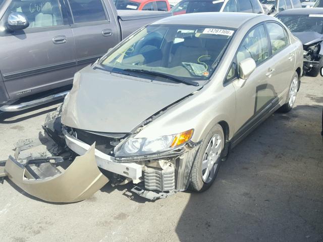 1HGFA16567L092838 - 2007 HONDA CIVIC LX GOLD photo 2