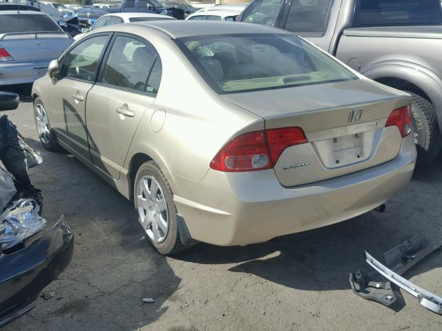 1HGFA16567L092838 - 2007 HONDA CIVIC LX GOLD photo 3