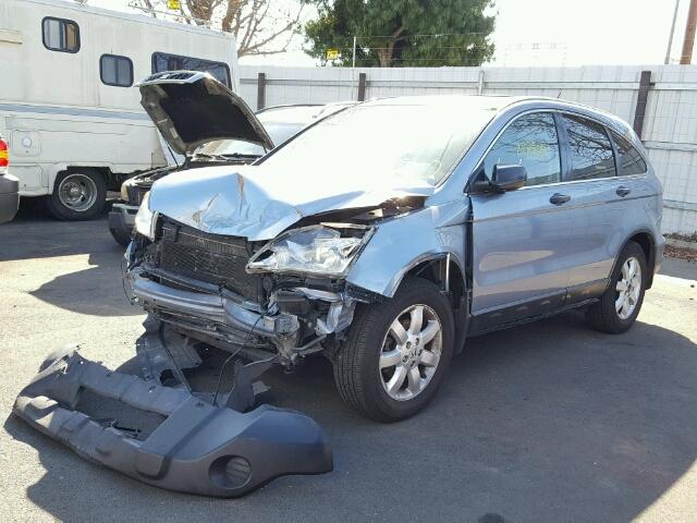 JHLRE38567C002230 - 2007 HONDA CR-V EX BLUE photo 2