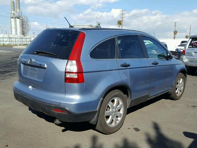 JHLRE38567C002230 - 2007 HONDA CR-V EX BLUE photo 4